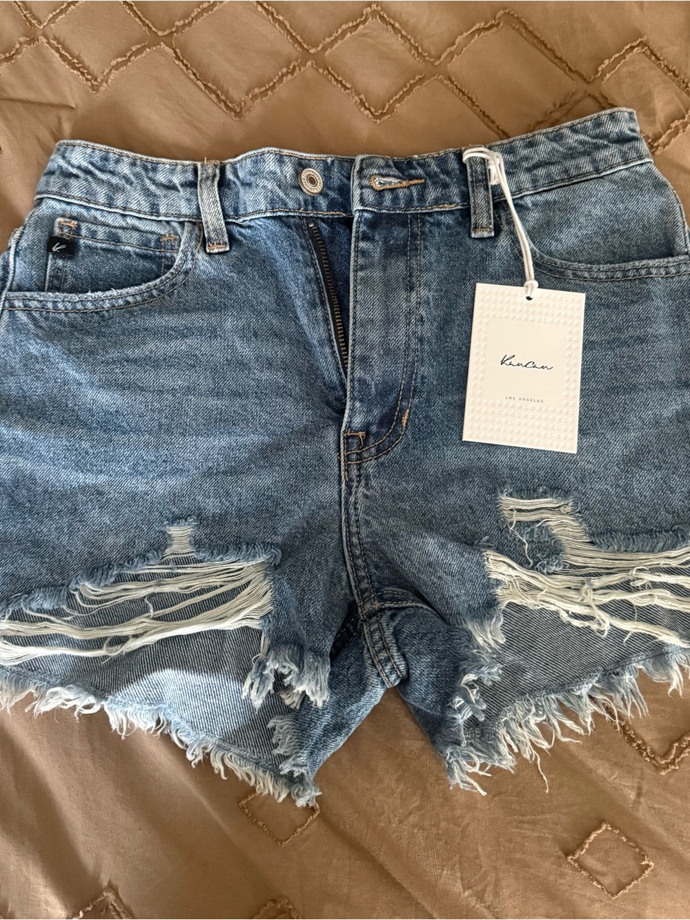 KanCan Distressed Denim Shorts